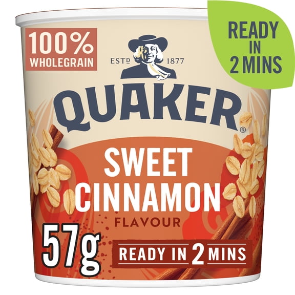 Quaker Oat So Simple Sweet Cinnamon Porridge Pot 57g, Imported from Britain