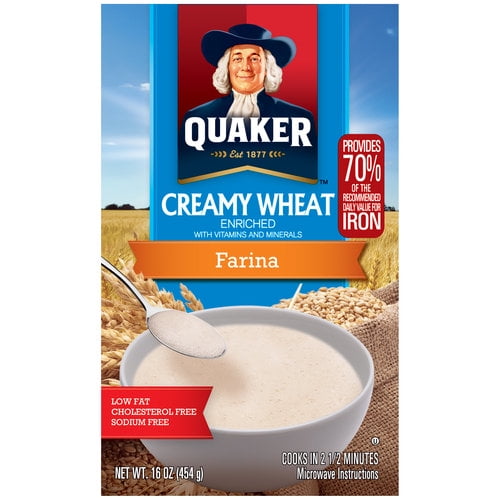 Quaker Farina Creamy Wheat Cereal, 16 oz Box - Wholesome and Nourishing Breakfast
