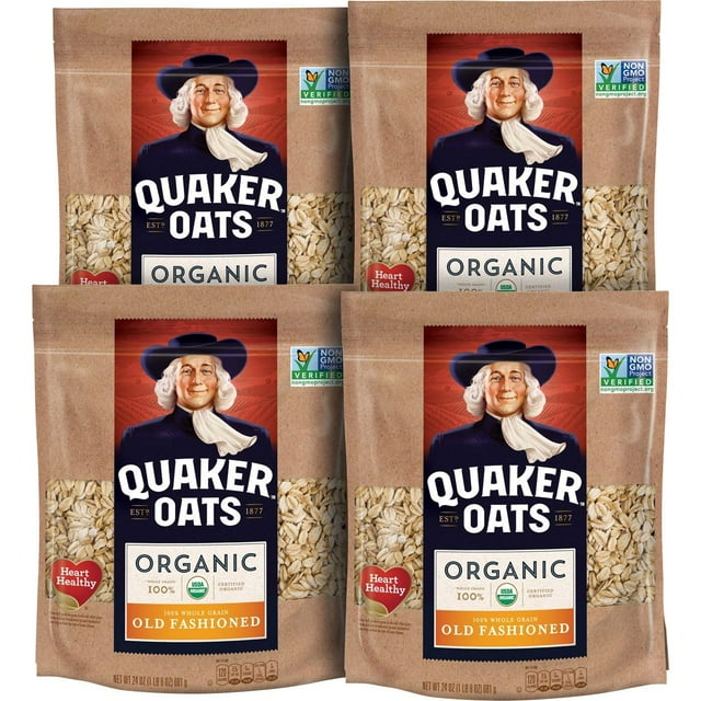 Quaker Old Fashioned Rolled Oats, USDA Organic, Cook on Stove of