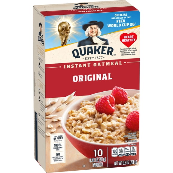Quaker Instant Oatmeal, Original, 9.8 oz, 10 Packets
