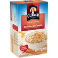 thumbnail image 1 of Quaker Peaches & Cream Instant Oatmeal, 1.23 oz 10 Count, 1 of 8