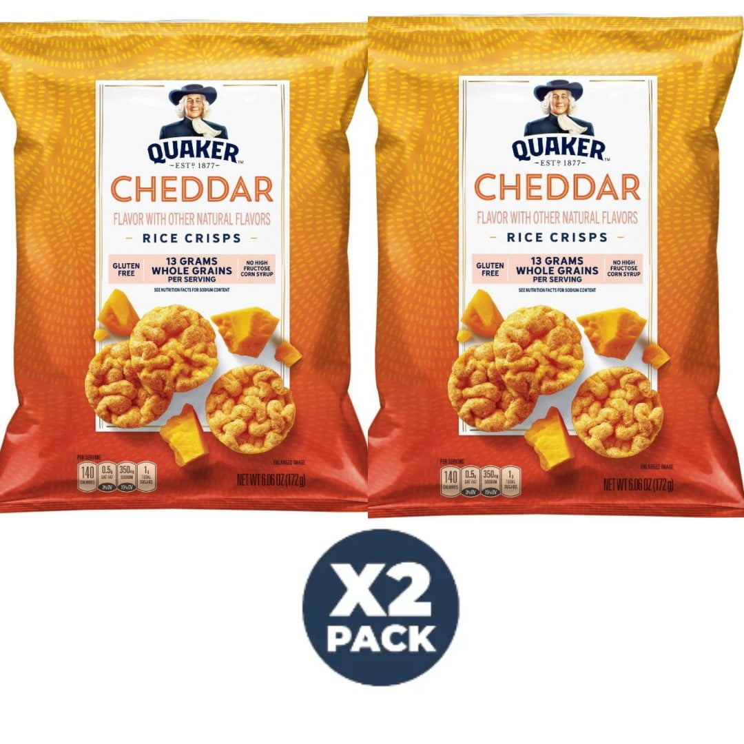 Quaker Popped Cheddar Cheese Rice Crisps 6.06oz pack pf 2