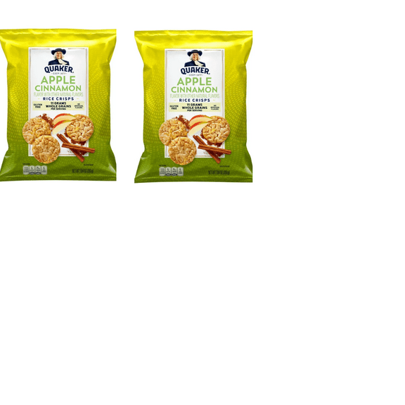 Quaker Popped Rice Crisps Apple Cinnamon - 7.04oz pack of 2