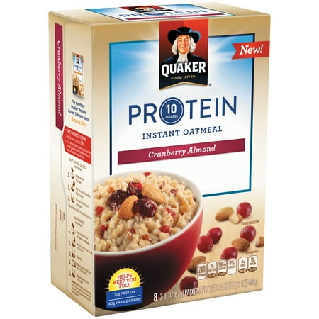 Quaker Protein Cranberry Almond Flavor Instant Oatmeal 8-2.18 oz. Packets
