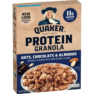 Quaker Protein Granola Oats Chocolate & Almonds, 18 oz Single Pack