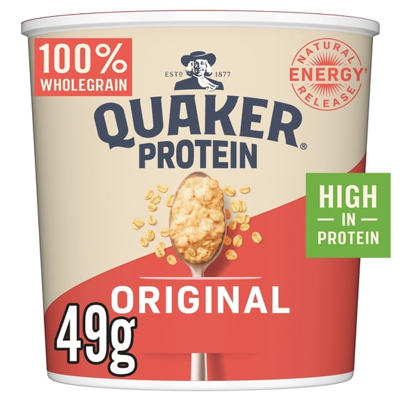 Quaker Protein Oat So Simple Original Porridge Pot 49g, Imported from Britain