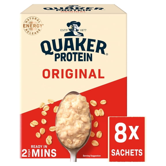 Quaker Protein Oat So Simple Original Porridge Sachets 8x37.75g, Imported from Britain