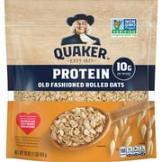 Quaker Protein Old Fashioned Rolled Oats, 16 oz Bag