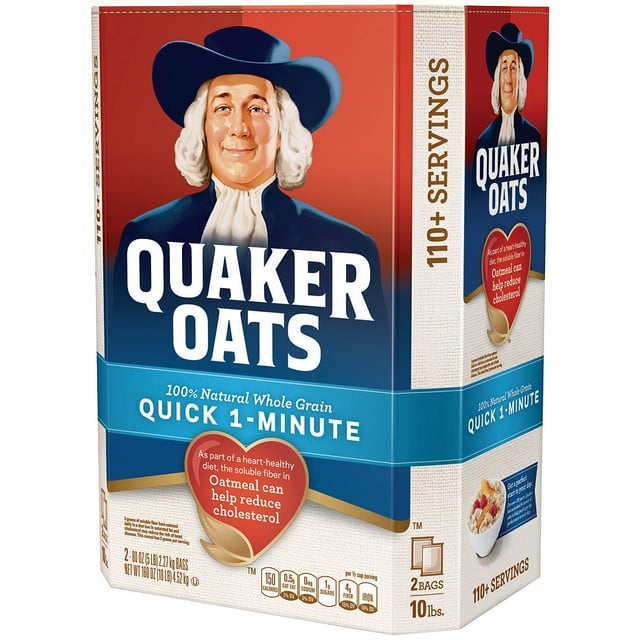 Quaker Quick 1-Minute Oatmeal, 10 Lb - Walmart.com