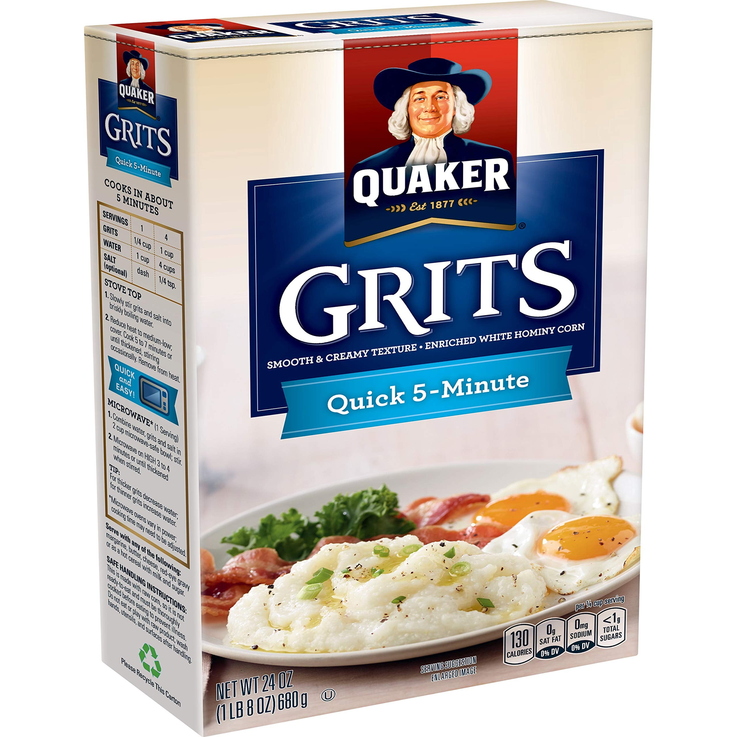 Quaker Quick 5 Minute Grits, 24Oz Box