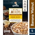 thumbnail image 1 of Quaker Real Medleys, Multigrain Instant Oatmeal, Banana Walnut, 1.58 oz, 5 Packets, 1 of 8