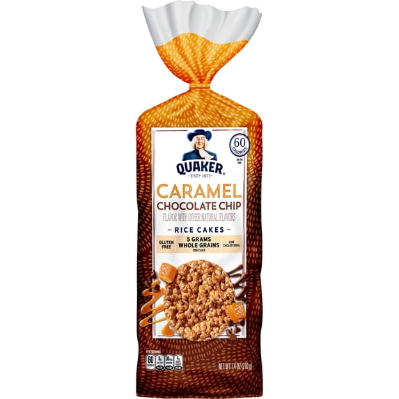 Quaker Gluten Free Caramel Chocolate Chip Rice Cakes Bag, 7.4 oz