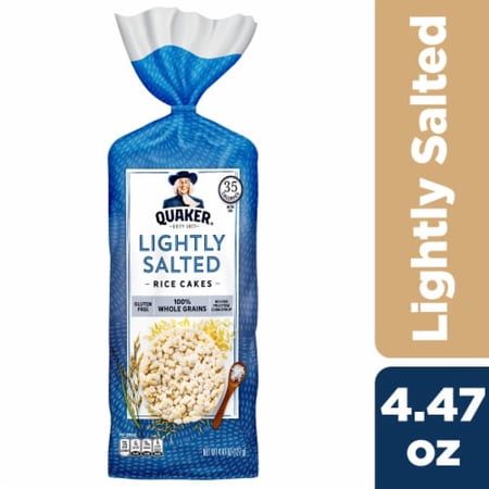 Pack of 2 - Quaker Lightly Salted 100% Whole Grains Rice Cakes 4.47 oz