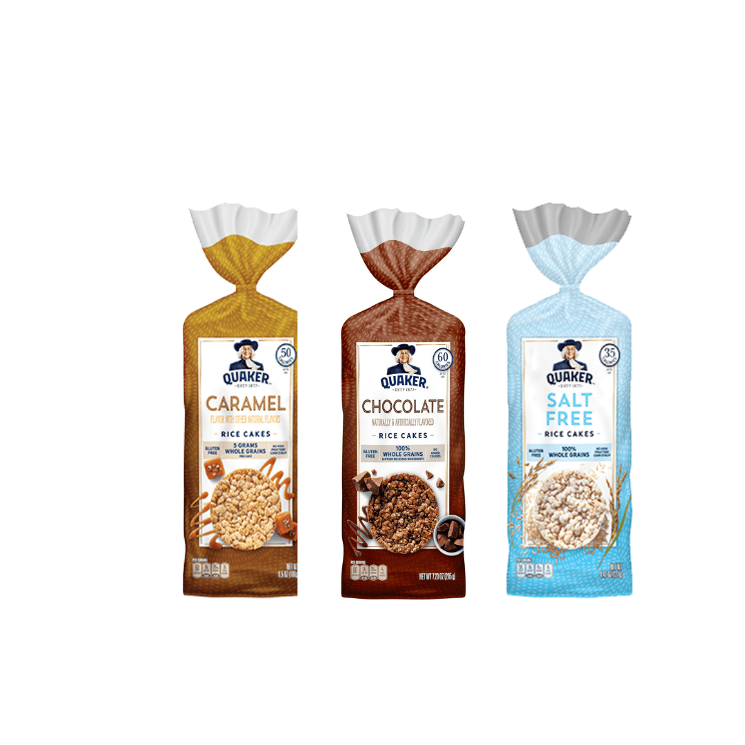 Quaker Rice Cakes Caramel Chocolate Crunch Salt Free Shelf-Stable 1 lbs