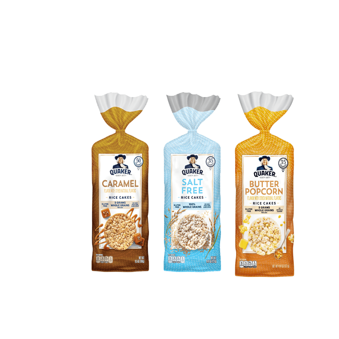 Quaker Rice Cakes Caramel Butter Popcorn Salt Free 1 lbs