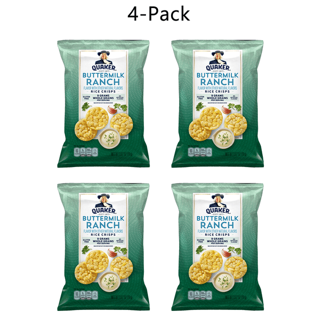 Quaker Rice Crisps Ranch Quaker Rice Crisps Buttermilk Ranch Flavor, Gluten Free, 2.68 Ounce ...
