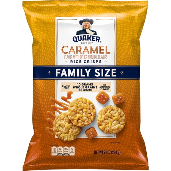 Quaker Rice Crisps Caramel, IRF13 9.8 Oz