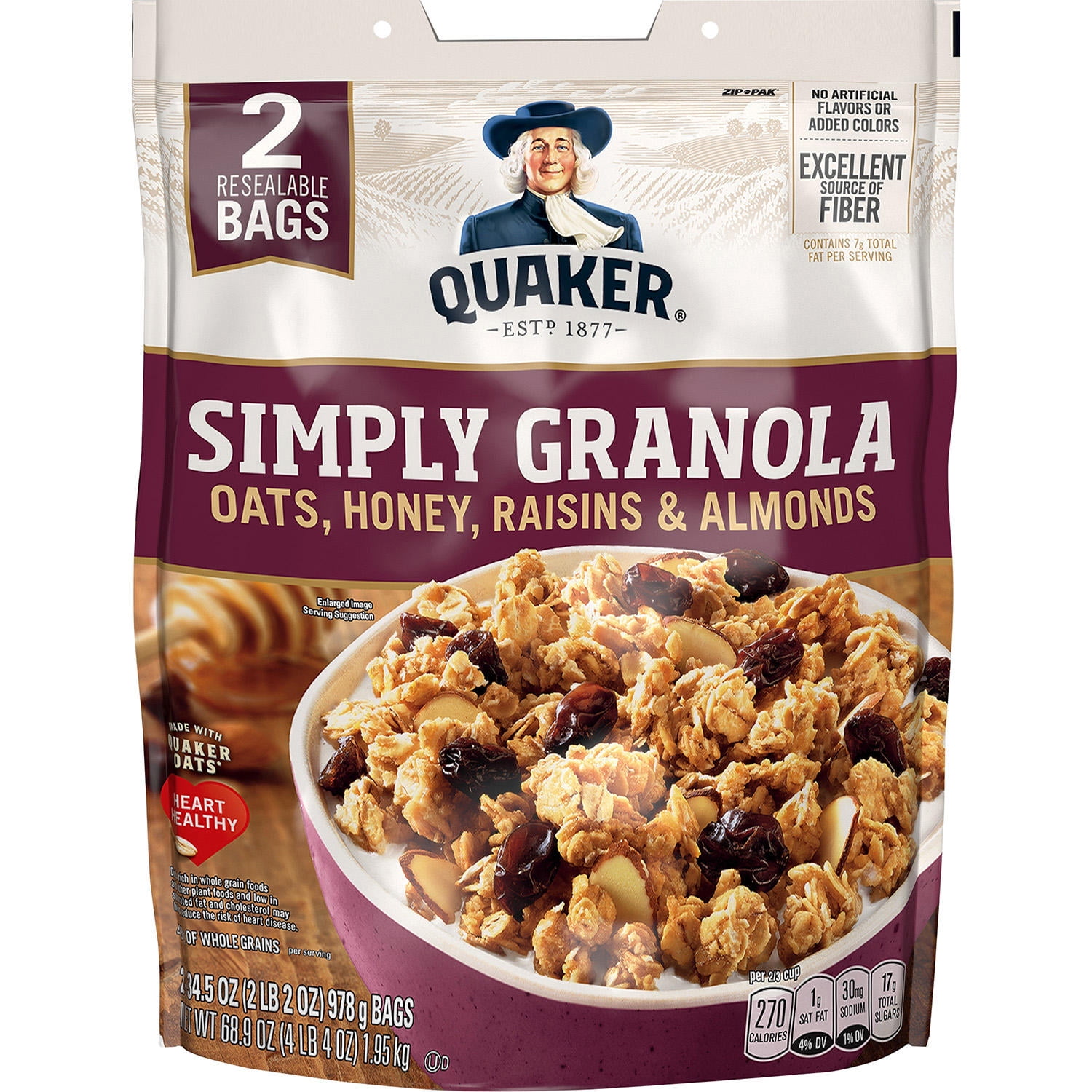 Quaker Simply Granola (34.5Oz., 2 Resealable Bags.)