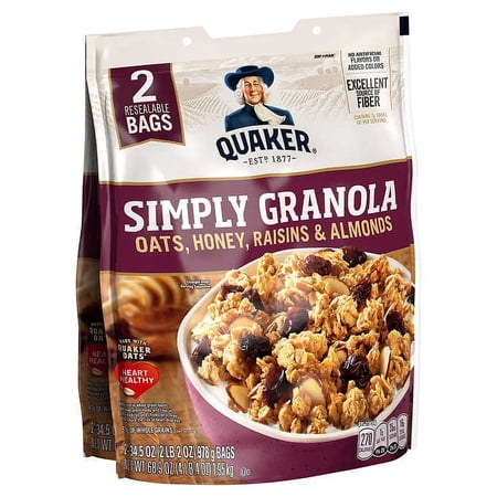 Quaker Simply Granola (34.5oz., 2 Resealable Bags.)
