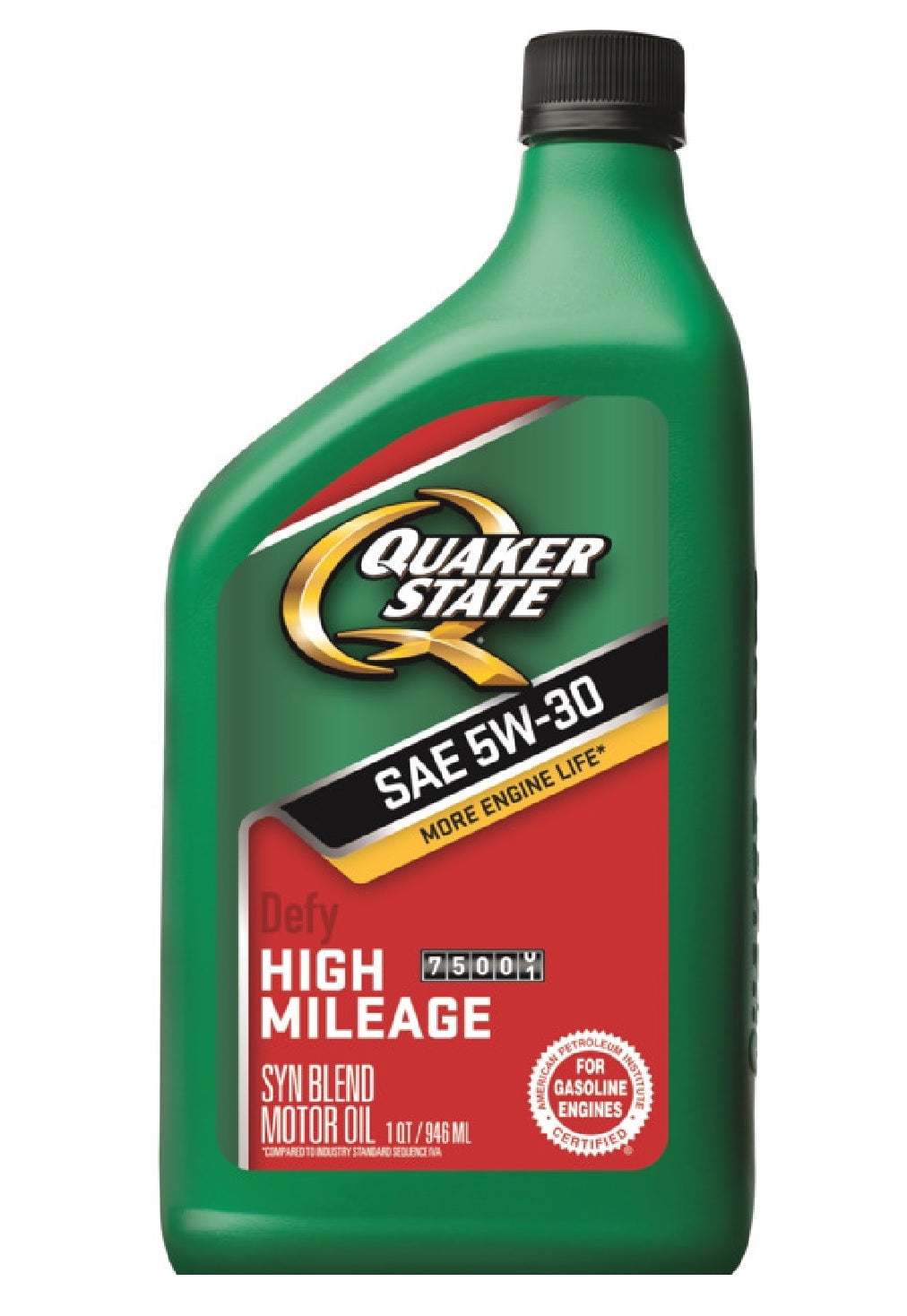 Quaker State 550043276 High Mileage 5W30 Blend Motor Oil, 1 Quart