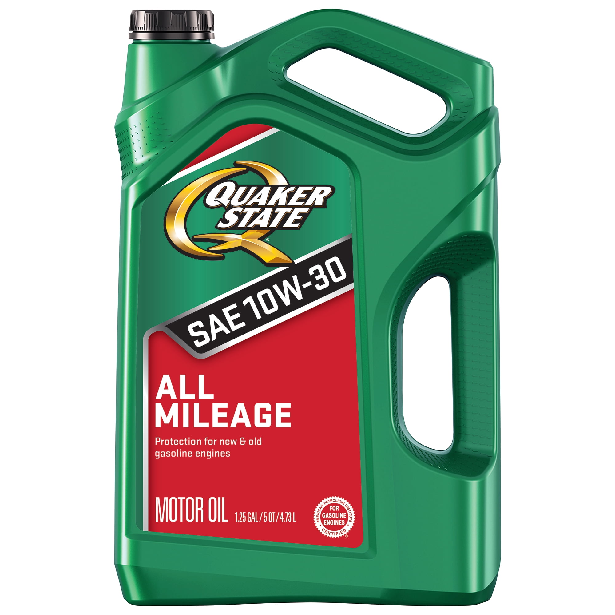 Quaker State All Mileage 10W-30 Motor Oil, 5 Quart