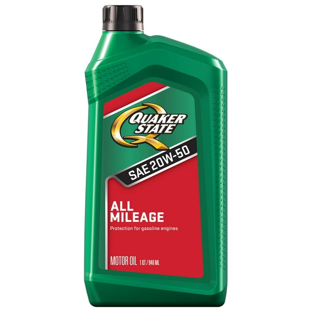 Quaker State All Mileage 20W50 Gasoline Engine Oil, 1 Quart