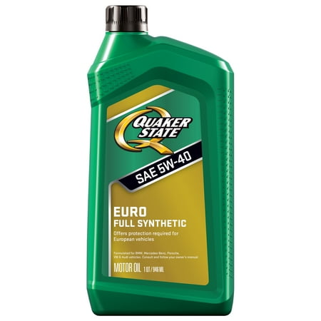 Quaker State Euro Full Synthetic 5W-40 Motor Oil, 1 Quart