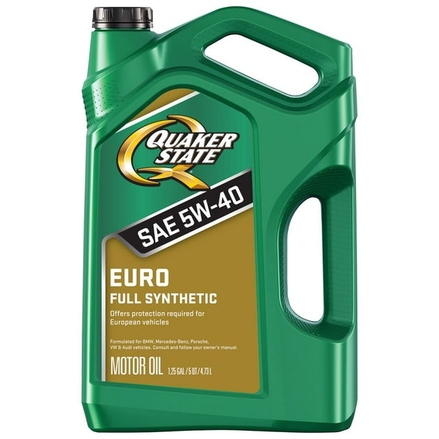 Quaker State Euro Full Synthetic 5W-40 Motor Oil, 5-Quart