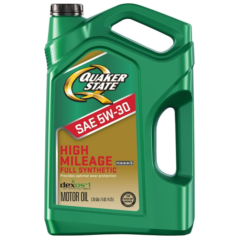 Quaker State Full Synthetic Dexos High Mileage 5W 30 Motor Oil 5