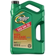 Quaker State Full Synthetic High Mileage 5W-30 Motor Oil, 5 Quart