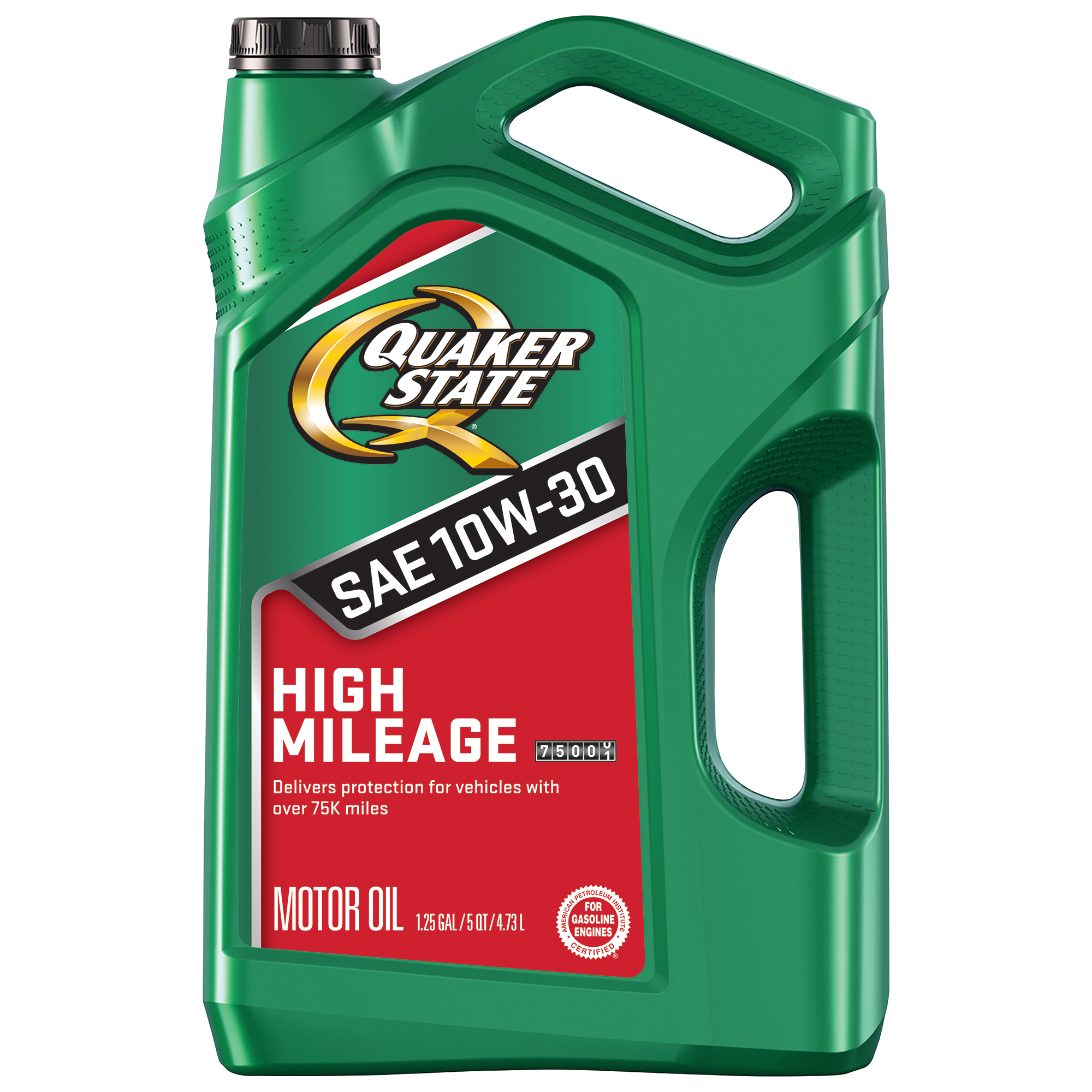 Quaker State High Mileage 10W-30 Synthetic Blend Motor Oil, 5 Quart - image 1 of 4