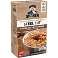 thumbnail image 1 of Quaker Steel Cut Quick 3 Minute Oatmeal, Brown Sugar & Cinnamon, 1.69 oz Packets, 8 Count, 1 of 9