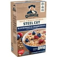 thumbnail image 1 of Quaker Steel Cut Quick 3-Minute Oatmeal, Blueberries & Cranberries, Quick Cook, 8 Packets, 1 of 8