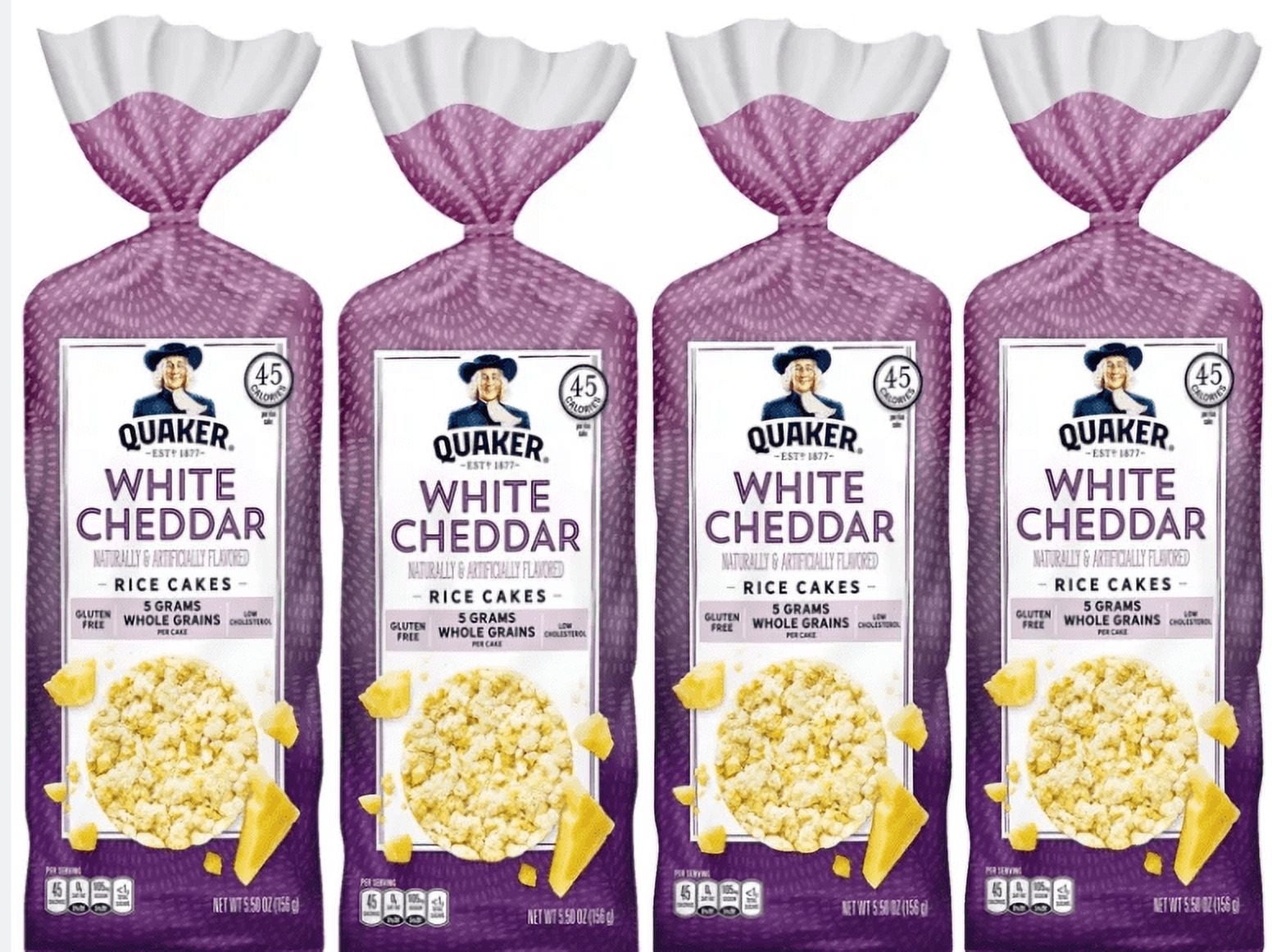 Quaker White Cheddar Rice Cakes 5.50oz pack of 4 - Walmart.com