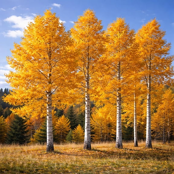 Quaking Aspen Tree Seedlings (5 Seedlings) Fast-Growing Native Shade Tree White Bark & Trembling Leaves Cold-Hardy Deciduous Landscape Tree for Yard, Wildlife, Privacy Planting