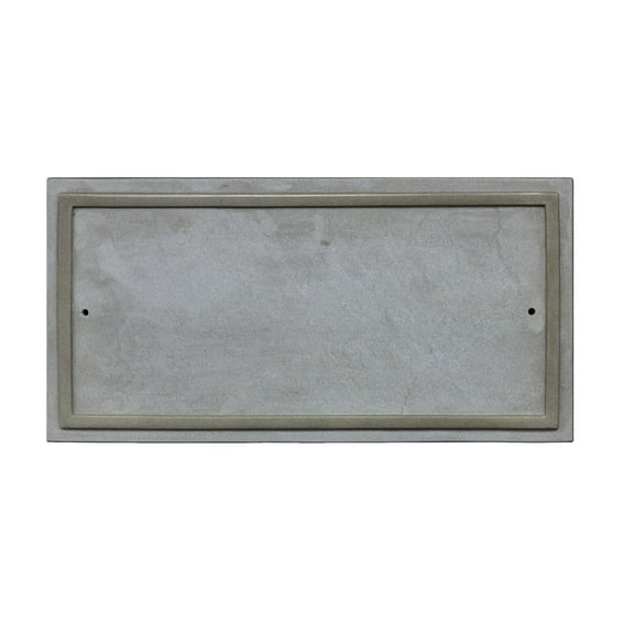 Chesterfield Rectangle Crushed Stone Address Plaque in Slate Color