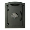 thumbnail image 1 of QualArc MAN-S-1404-BL 12 in. Manchester Security Drop Chute Mailbox with Decorative Oak Tree Logo Faceplate in Black, 1 of 1