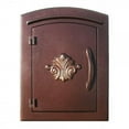 thumbnail image 1 of QualArc MAN-S-1401-AC 12 in. Manchester Security Drop Chute Mailbox with Decorative Scroll Logo Faceplate - Antique Copper, 1 of 2
