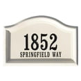 thumbnail image 1 of QualArc CCAB-ARC-CRM 20 in. Engraved Arch Cast Concrete Address Block in Cream Color, 1 of 1