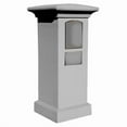 thumbnail image 1 of QualArc MAN-STUCOL-SG 48 in. Manchester Non-Locking Stucco Column Mailbox in Slate Gray Color, 1 of 1