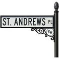thumbnail image 1 of QualArc  6 in. High LOGO Blade Holder Holds 1 Double-Sided Street Sign with Logo - Black, 1 of 1