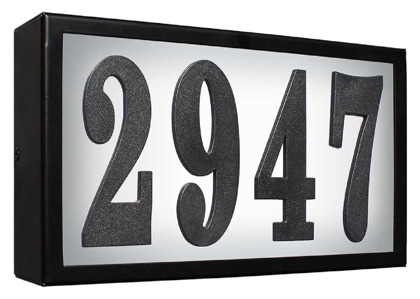 Black Coated Metal LED Lighted Address Plaque