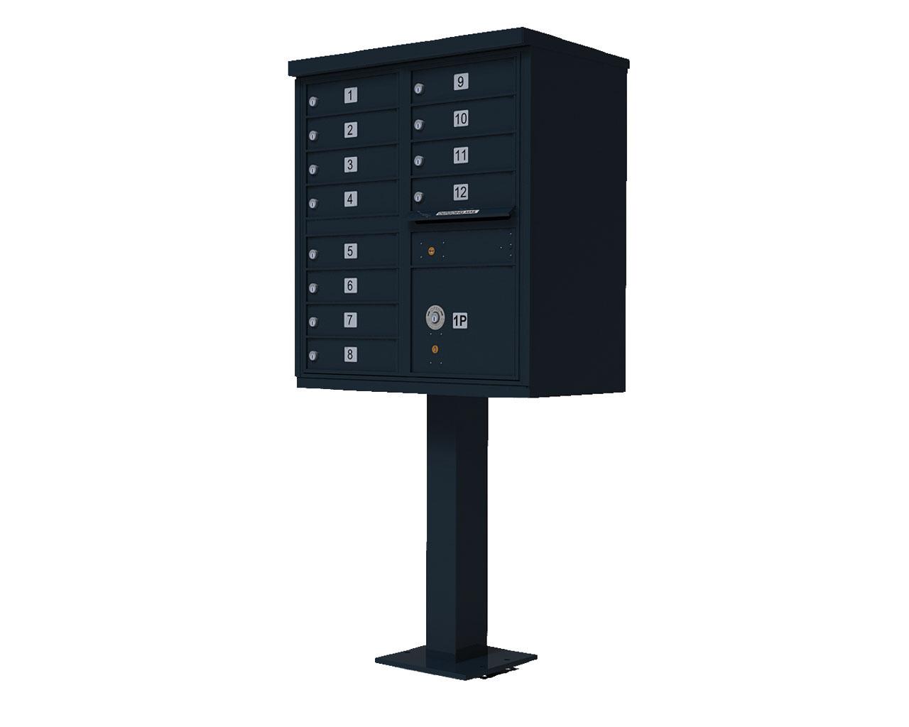 QualArc CBU-12-BL 72 x 42 x 30 in. 1570 12 Door Cluster Box Unit for ...