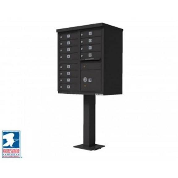 QualArc 72 x 42 x 30 in. 1570 12 Door Cluster Box Unit for Tall Pedestal Stucco Columns, Bronze