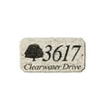 thumbnail image 1 of QualArc EXE-4702-AL-OK 9 in. StoneMetal Oak Tree Logo Rectangle Solid Granite Address Plaque in Autumn Leaf Color, 1 of 1