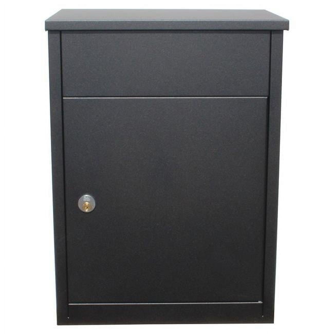 Allux 500 Black Wall Mount Locking Mail Parcel Drop Box Allux 500 Black Wall Mount Locking Mail Parcel Drop Box