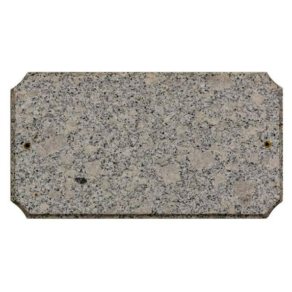QualArc EXE-4702-WG 9 in. Executive Cut Corner Rectangle White Granite Natural Stone Color Solid Granite Address Plaque