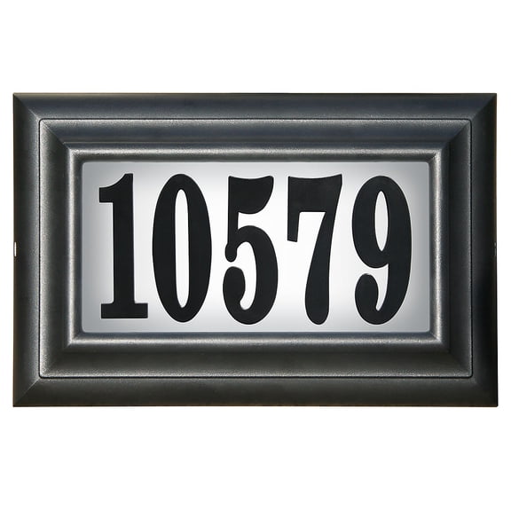 QualArc LTP-1304-LED 15 in. Edgewood Classic with LED Lights Do It Yourself Kit Polymer Frame Lighted Address Plaque - Black