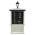 thumbnail image 1 of QualArc EVMC-TALL-NP-SL 70 x 42 x 30 in. Estateview Stucco Cluster Box Unit Mailbox Center Column & Tall Pedestal with Bayview Solar Lamp, Non Painted, 1 of 4