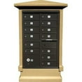 thumbnail image 1 of QualArc EVMC-SHRT-BT 70 x 42 x 30 in. Estateview Stucco Cluster Box Unit Mailbox Center Column with Short Pedestal, Burnt Tuscan, 1 of 3